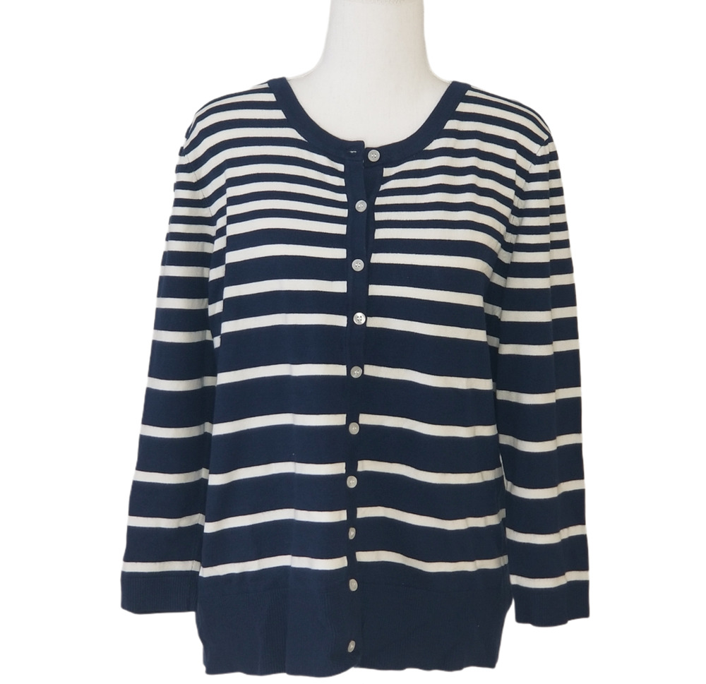 George Women's Round Neck Cardigan Sweater - Size XL